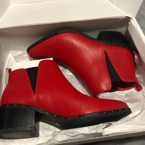 Bar III Womens Gabby Ankle Booties, MEDIUM RED,